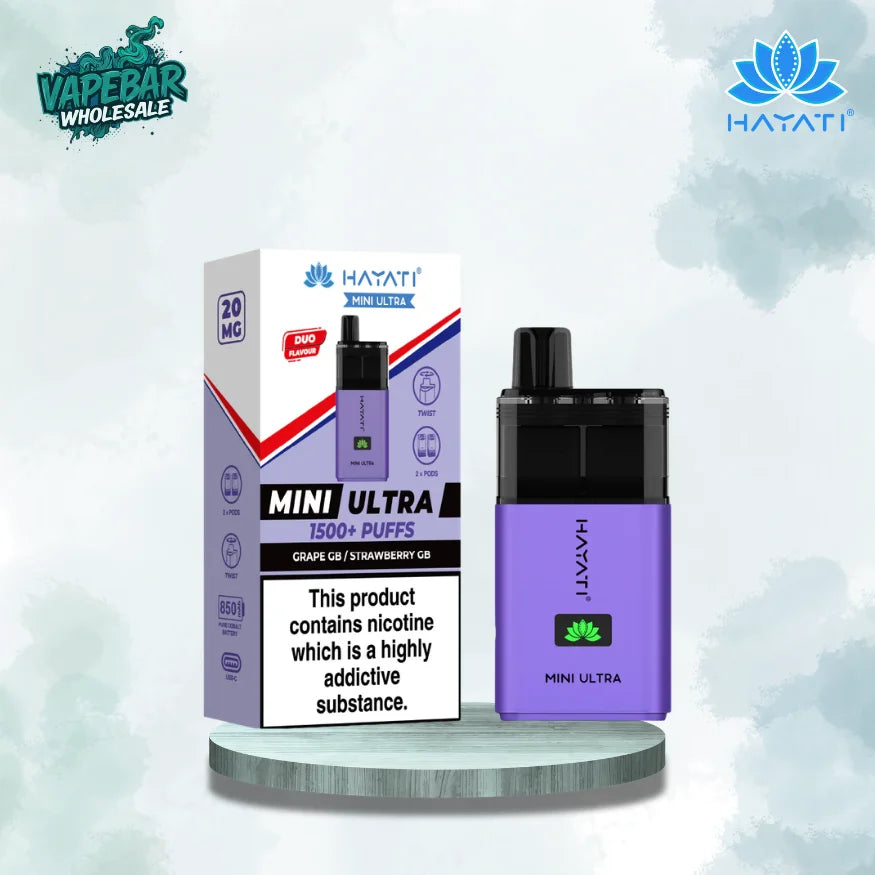 Hayati Mini Ultra 1500 Box of 5 Prefilled Pod Kit | £29.99