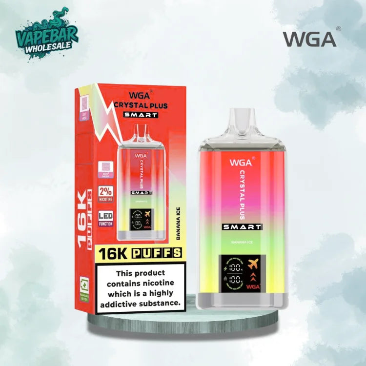 WGA Crystal Plus Smart 16000+ Puffs Disposable Vape Box of 10