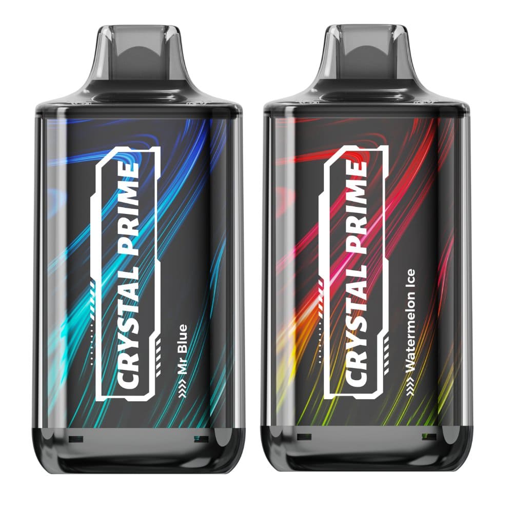 Mr Blue and Watermelon Ice Crystal Prime Deluxe 18000 Puffs for box of 10 wholesale orders