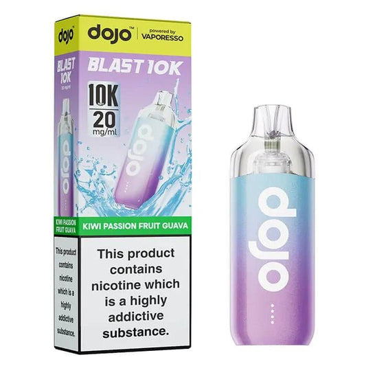 Vaporesso Dojo Blast 10k Prefilled Pod Vape Kit - Box of 5 in Kiwi Passion Fruit Guava Flavour available at UK Vaper Wholesale