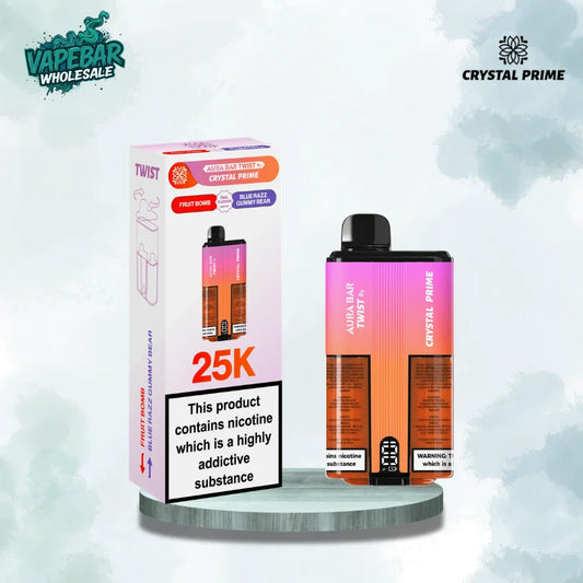 Crystal Prime Aura Bar Twist 25K Prefilled Kit - Box of 5