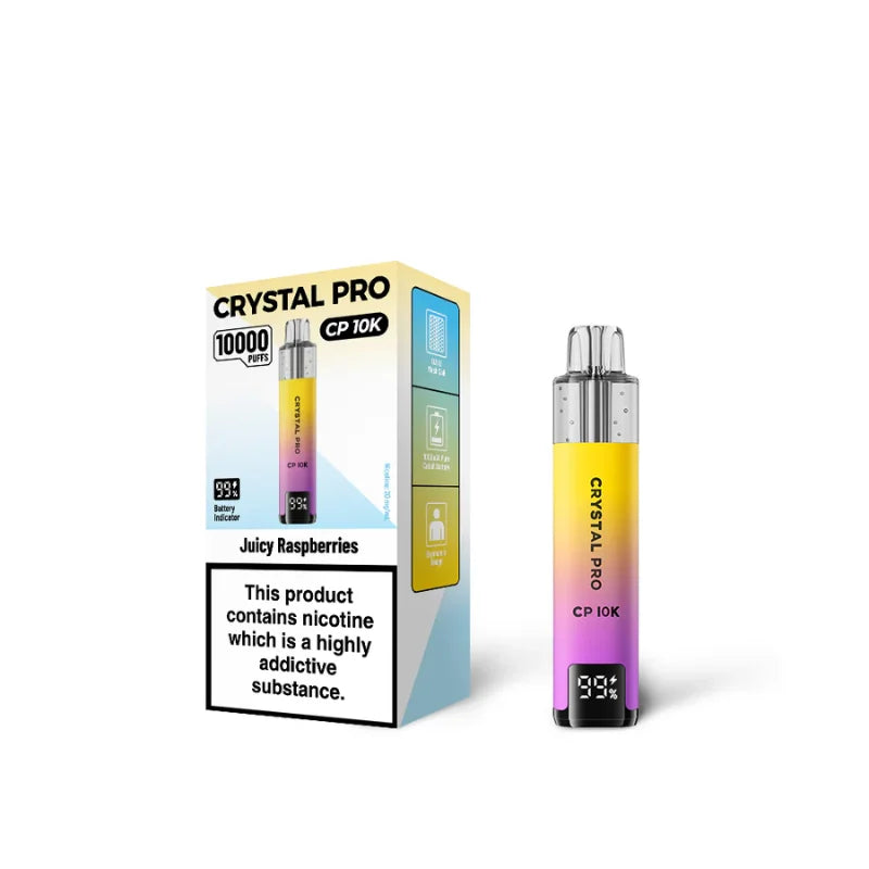 Crystal Pro 10000 Puffs box of 5 | Self-refilling Vape