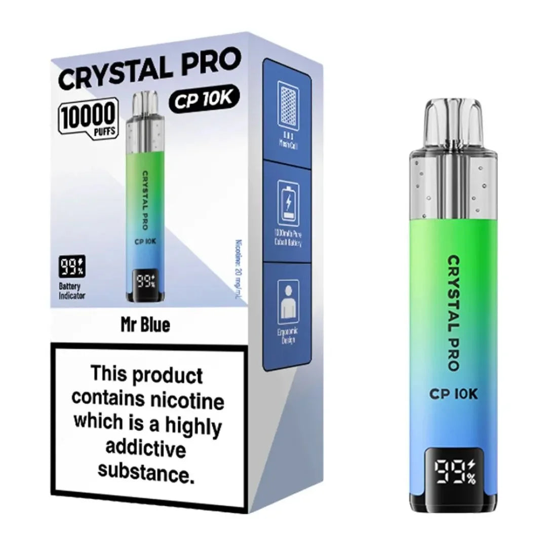 Crystal Pro 10000 Puffs box of 5 | Self-refilling Vape