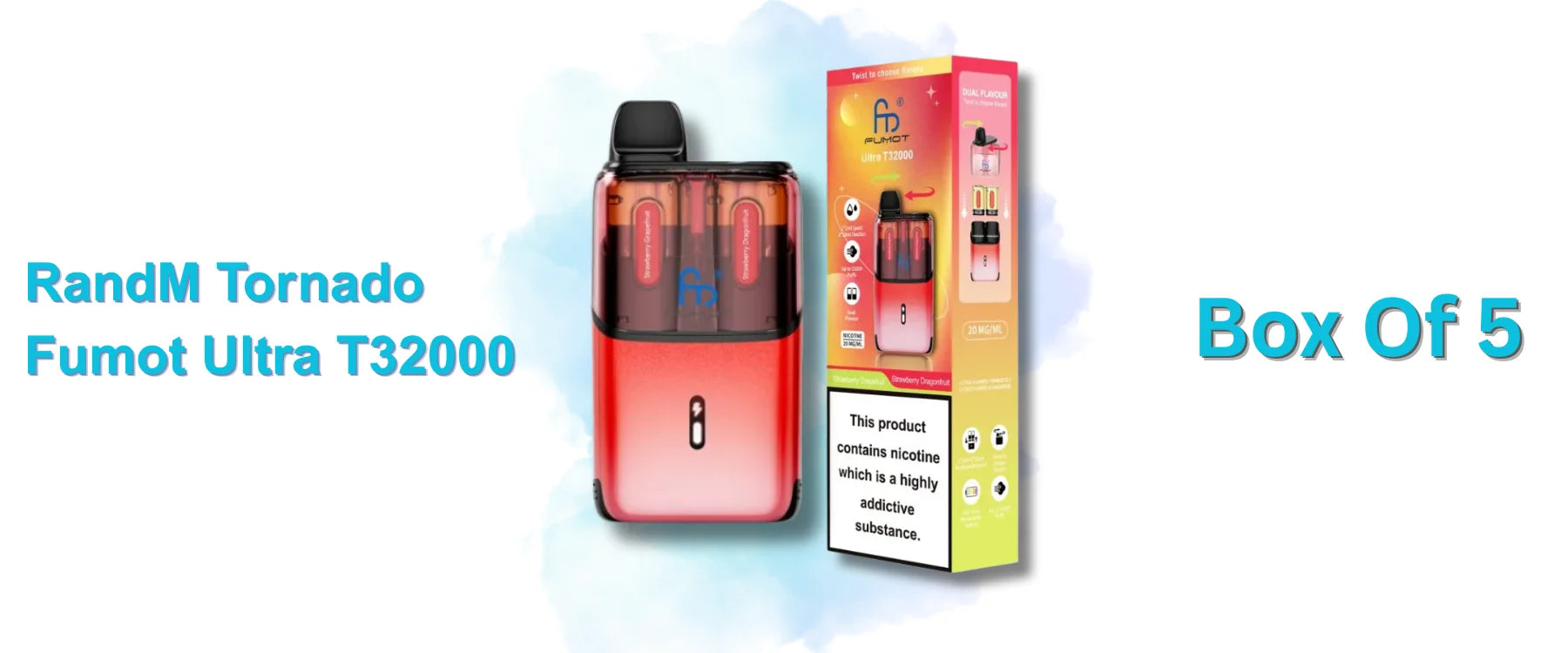 RandM Tornado Fumot Ultra T32000 Box of 5
