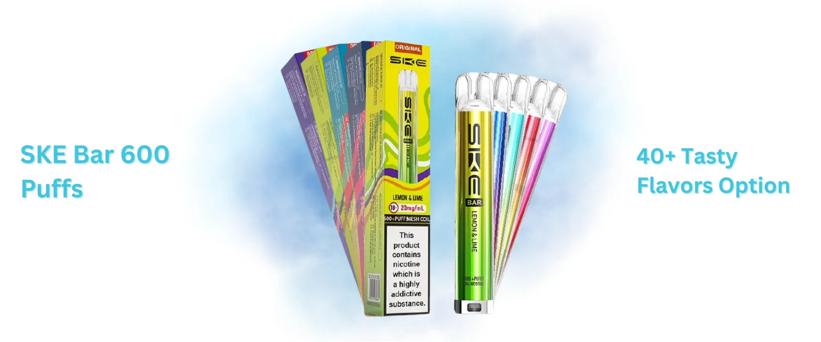 SKE Crystal bar 600 Puffs Box of 5
