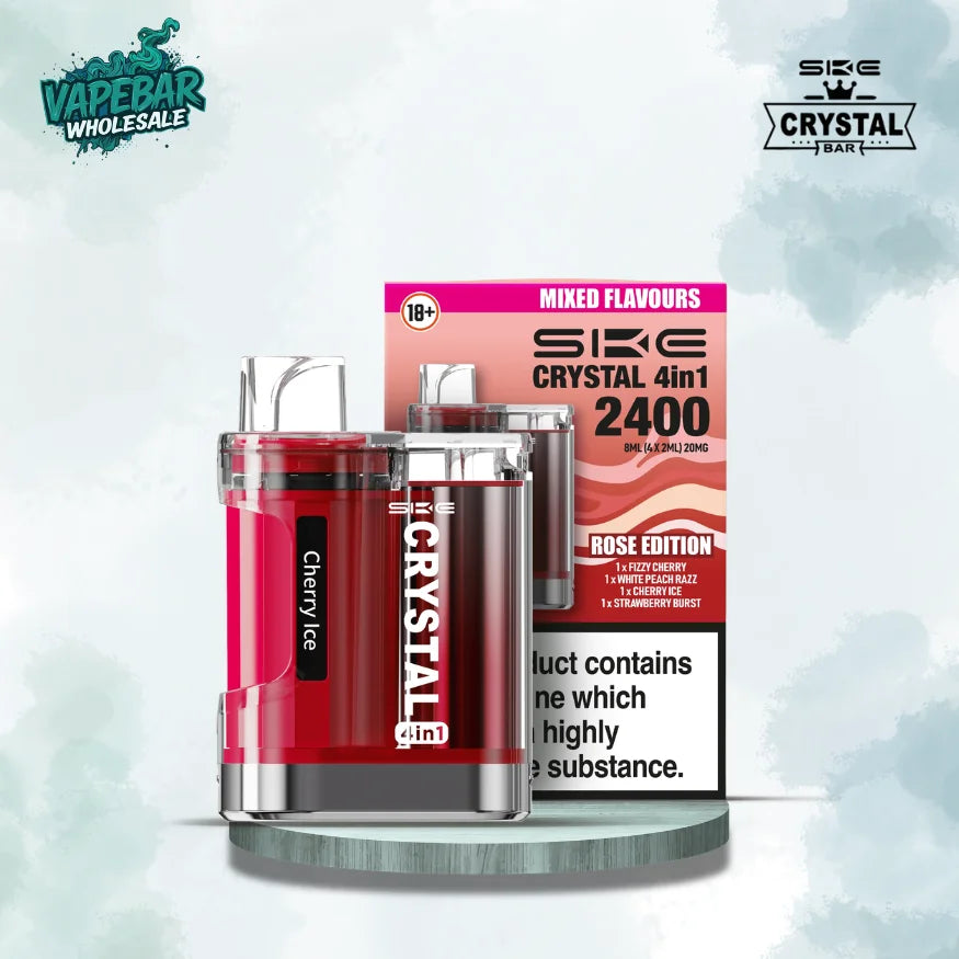 SKE Crystal 4 in 1 2400 Box of 5 – £28.00 | UK Wholesale Pods