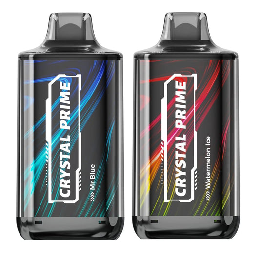 Mr Blue and Watermelon Ice Crystal Prime Deluxe 18000 Puffs for box of 10 wholesale orders