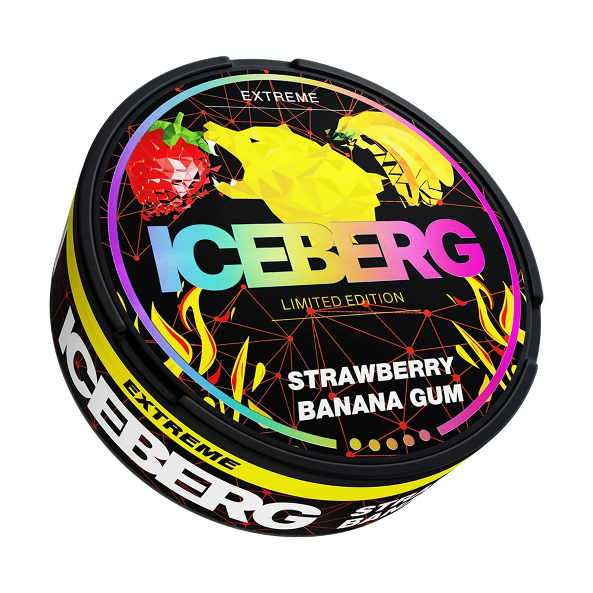 Iceberg Snus 16gr 150mg Pouches - Pack of 10 - Strawberry Banana Gum - vapeukwholesale