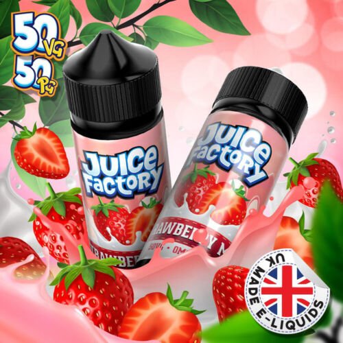 Juice Factory E-Liquid 100ml E-liquids-Strawberry Milk-vapeukwholesale