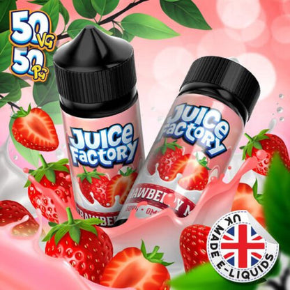 Juice Factory E-Liquid 100ml E-liquids-Strawberry Milk-vapeukwholesale
